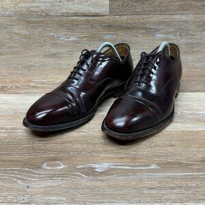 Johnston & Murphy Limited Hyde Park II Burgundy Cap Toe Shoes Men's Size 9.5